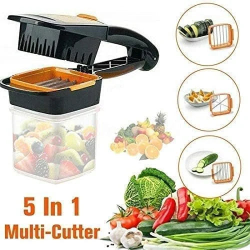 Premium Vegetable Dicer Multi Chopper Set 5 in 1 Cutting Blades